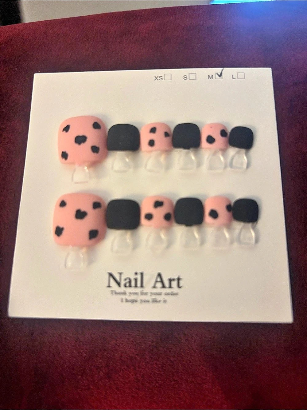 Pink & Black Animal Print Press-On Nails